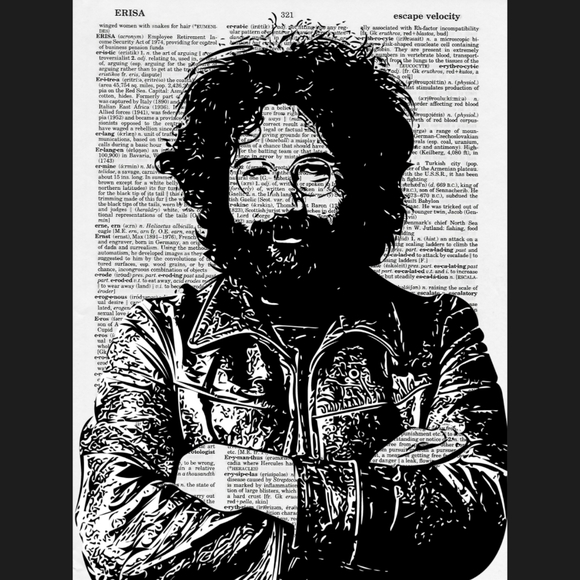 Other - Jerry Garcia Grateful Dead Music Dictionary Print